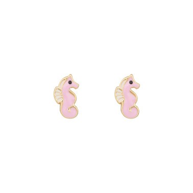 Les Poinçonneurs Seahorses earrings in yellow gold 