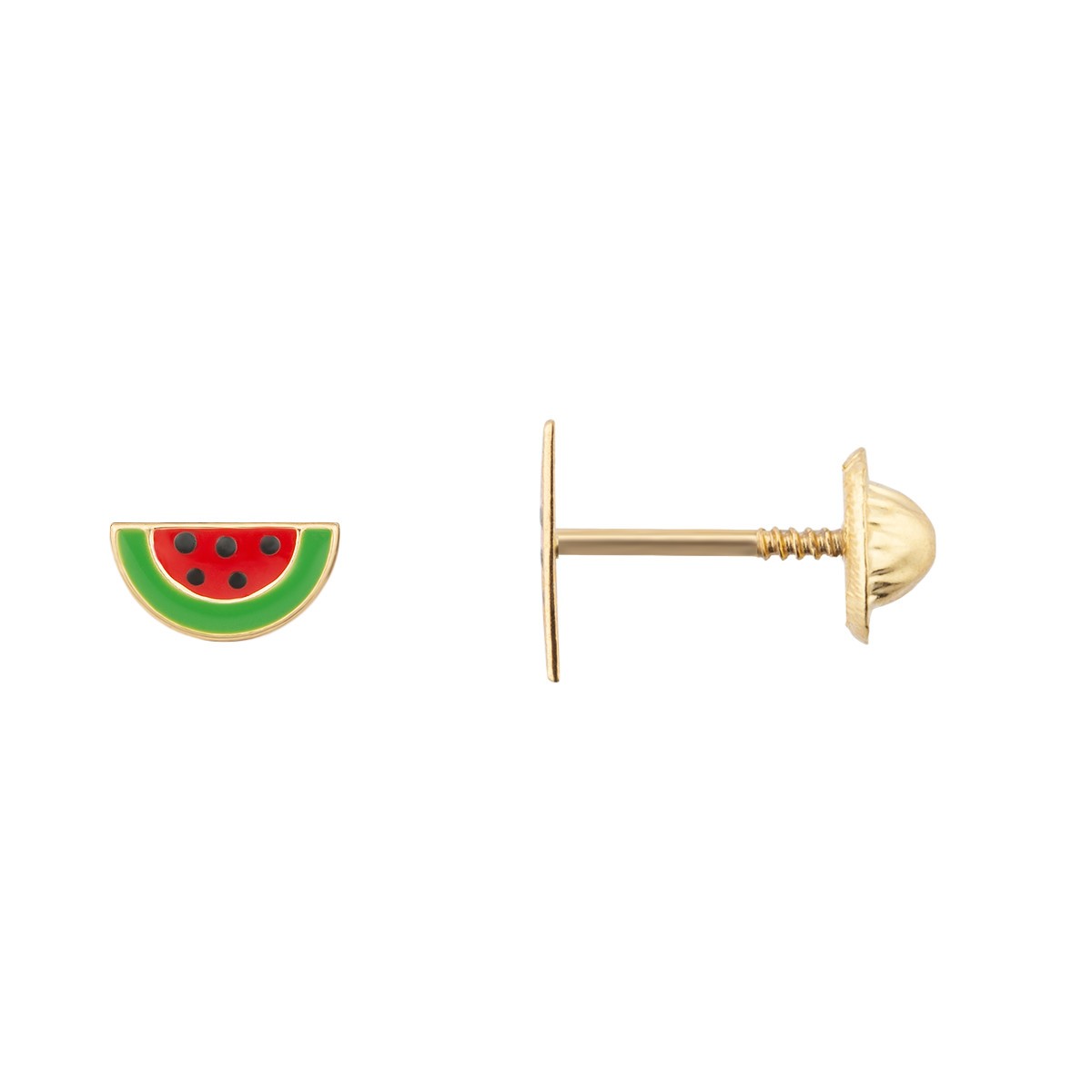 Les Poinçonneurs Watermelons earrings in yellow gold 
