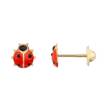 Les Poinçonneurs Ladybirds earrings in yellow gold 