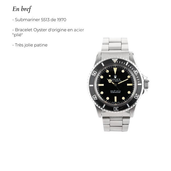 Rolex Submariner Ref. 5513 40 mm automatic 1970