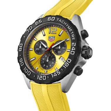 Montre TAG Heuer Formula 1 Colors quartz cadran jaune bracelet caoutchouc jaune 43 mm