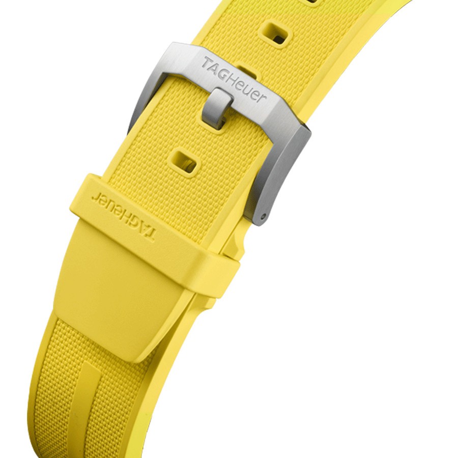 Montre TAG Heuer Formula 1 Colors quartz cadran jaune bracelet caoutchouc jaune 43 mm
