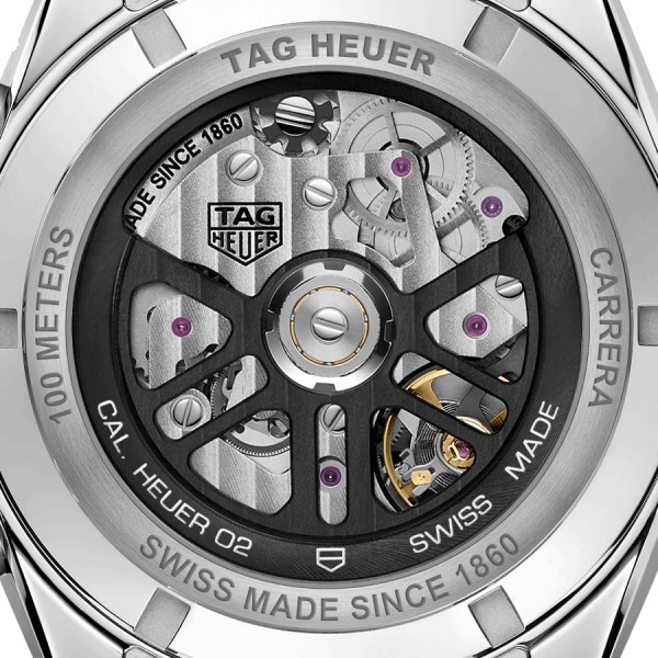 TAG Heuer Carrera Chronograph Heuer 02 automatic watch blue dial brown leather strap 44 mm CBN2A1A.FC6537