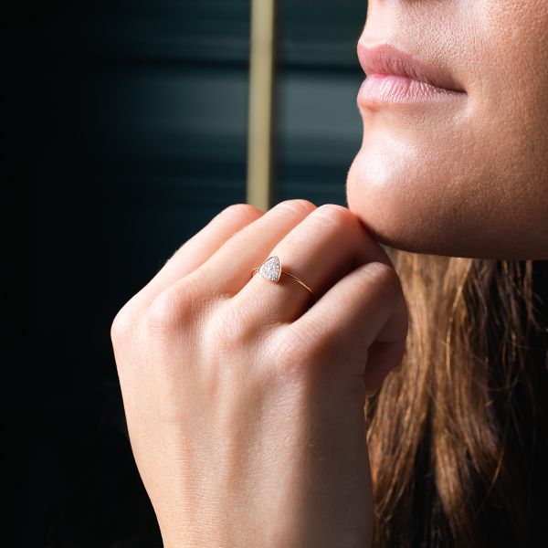 Ring Lepage x Ginette NY 1922 in pink gold and diamonds