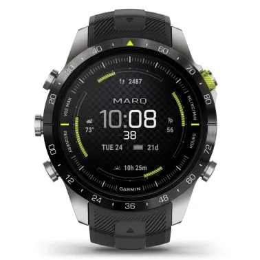 Montre Garmin Marq Gen 2 Athlete saphir titane bracelet caoutchouc silicone 46 mm 010-02648-41