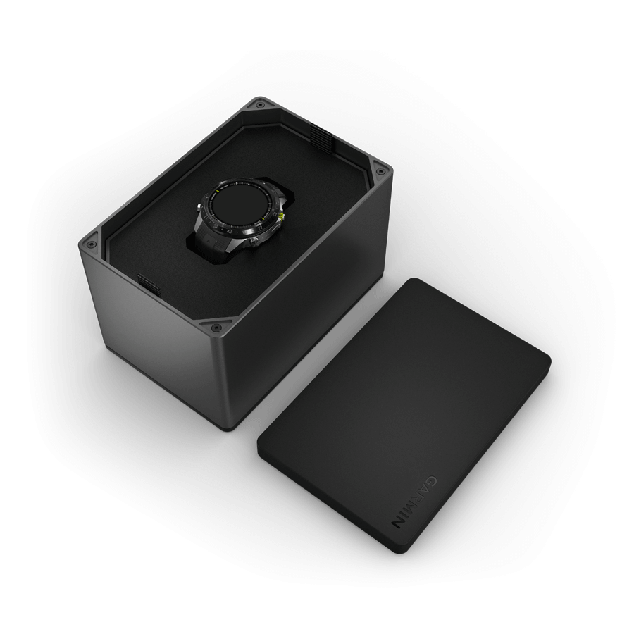 Garmin Marq Gen 2 Athlete watch sapphire titanium black silicone rubber strap 46 mm 010-02648-41