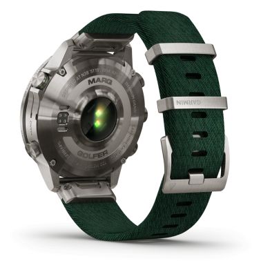 Garmin Marq Gen 2 Golfer watch sapphire titanium and ceramic green nylon strap 46 mm 010-02648-21
