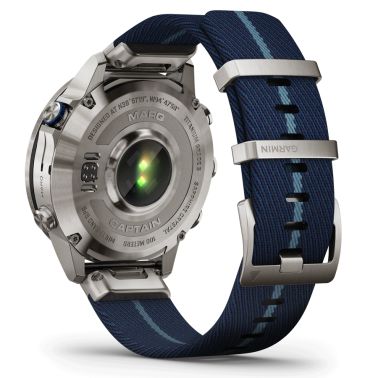 Garmin Marq Gen 2 Captain sapphire titanium and ceramic watch with blue nylon strap 46 mm 010-02648-11