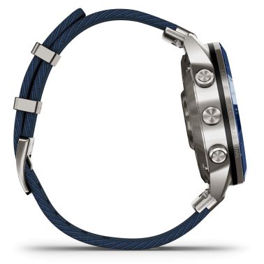 Garmin Marq Gen 2 Captain sapphire titanium and ceramic watch with blue nylon strap 46 mm 010-02648-11