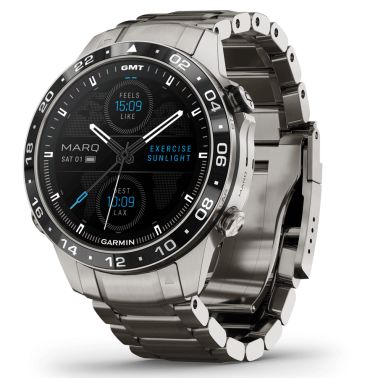 Montre Garmin Marq Gen 2 Aviator saphir titane et céramique bracelet titane 46 mm 010-02648-01