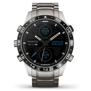 Montre Garmin Marq Gen 2 Aviator saphir titane et céramique bracelet titane 46 mm 010-02648-01