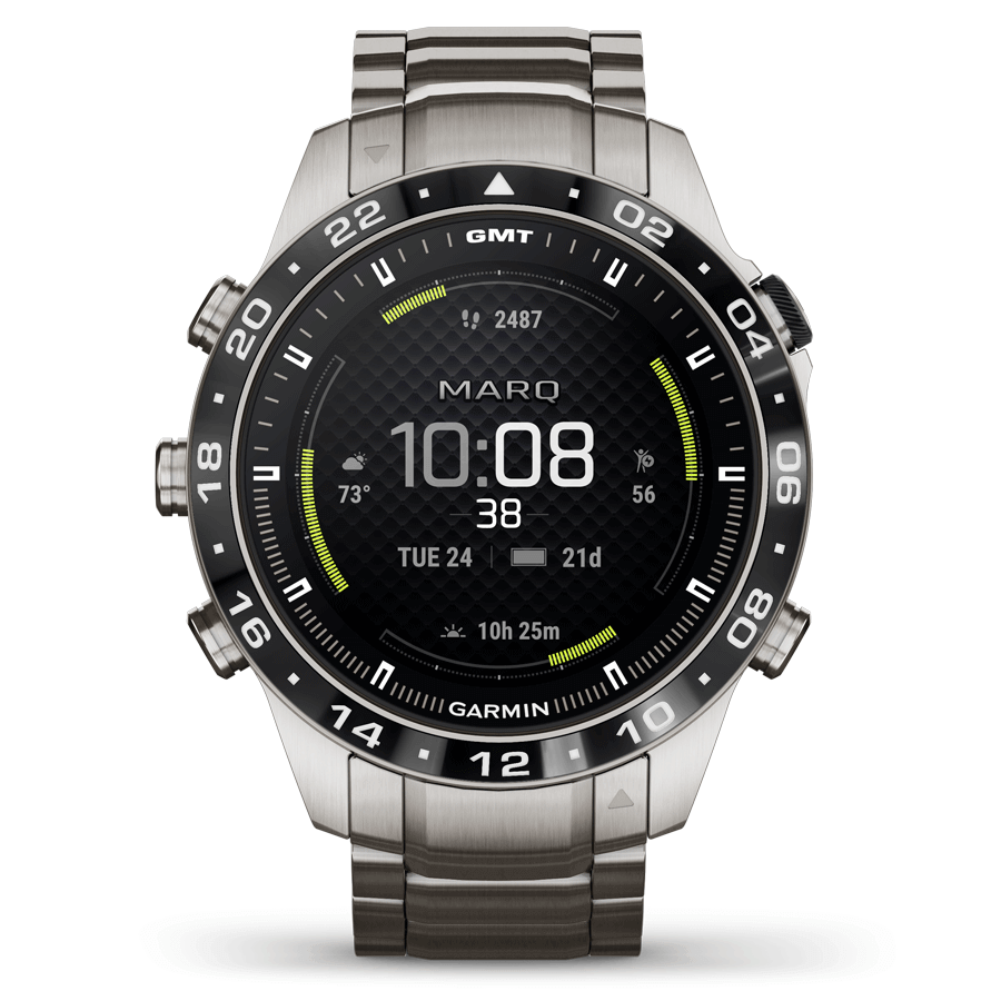 Montre Garmin Marq Gen 2 Aviator saphir titane et céramique bracelet titane 46 mm 010-02648-01