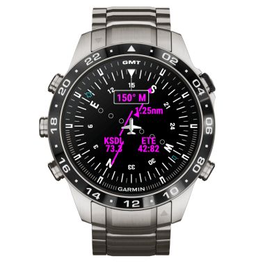 Montre Garmin Marq Gen 2 Aviator saphir titane et céramique bracelet titane 46 mm 010-02648-01