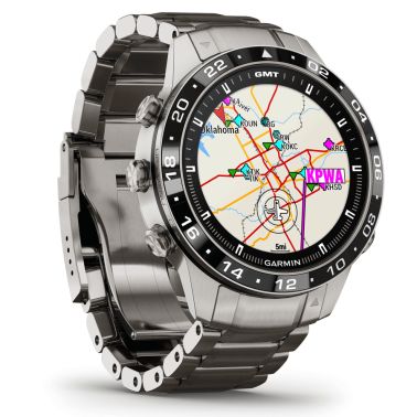 Montre Garmin Marq Gen 2 Aviator saphir titane et céramique bracelet titane 46 mm 010-02648-01