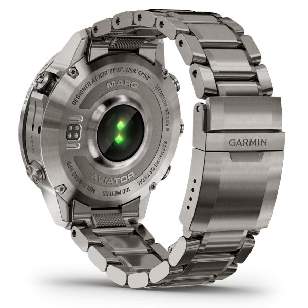 Montre Garmin Marq Gen 2 Aviator saphir titane et céramique bracelet titane 46 mm 010-02648-01