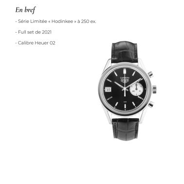 Montre TAG Heuer Carrera Dato Limited Edition for HODINKEE 39 mm automatique Full Set 2021