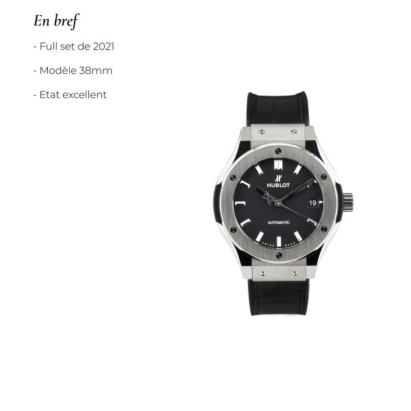 Montre Hublot Classic Fusion Titanium 38 mm automatique Full Set 2021