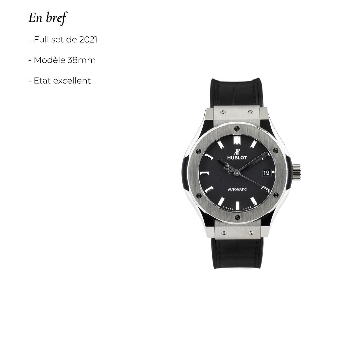 Hublot Classic Fusion Titanium 38 mm automatic Full Set 2021