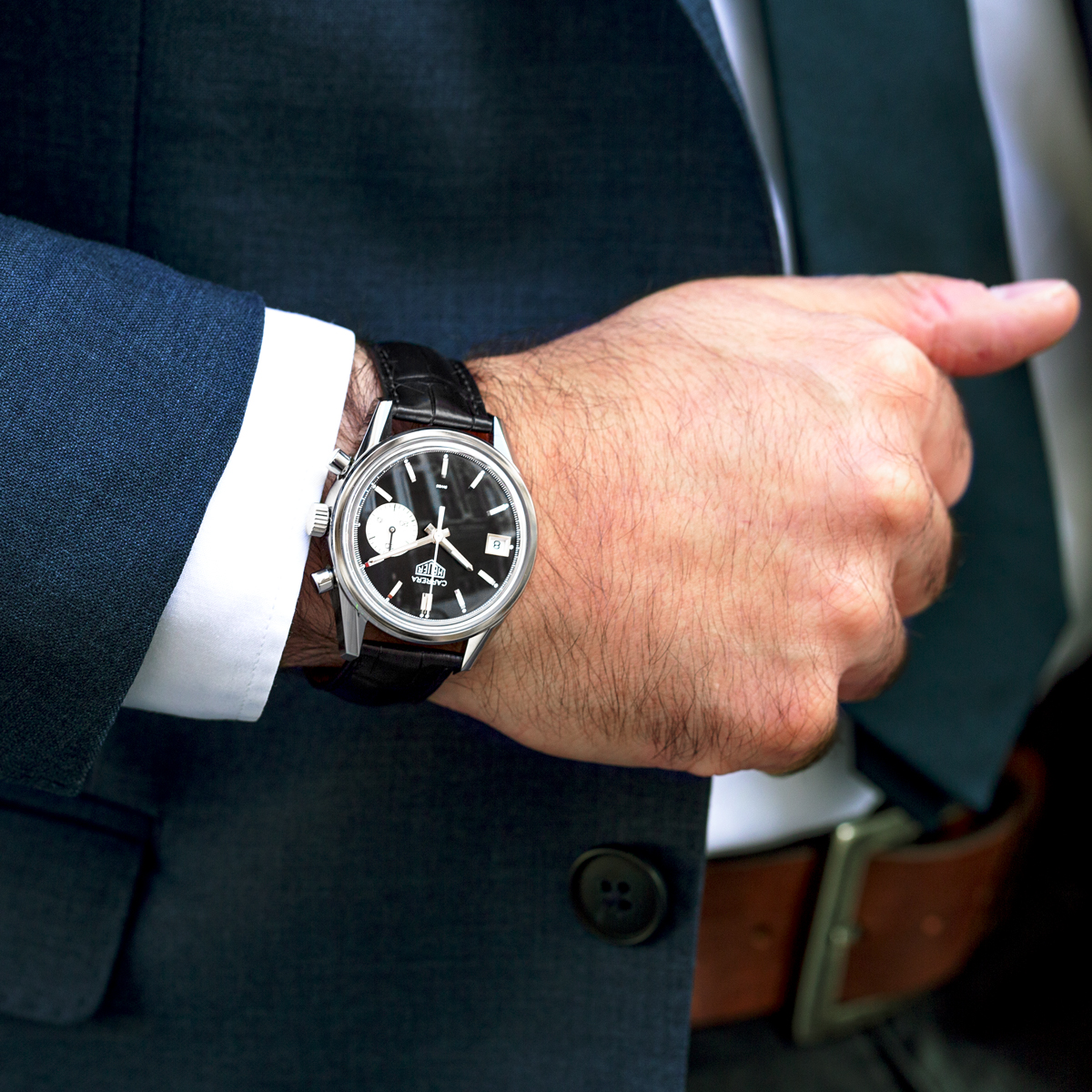 Montre TAG Heuer Carrera Dato Limited Edition for HODINKEE 39 mm automatique Full Set 2021