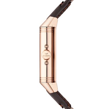 Montre Jaeger-LeCoultre Reverso Tribute Duoface Calendar Or Rose remontage manuel cadran gris bracelet cuir marron Q3912530