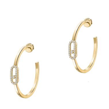 Créoles Messika Move Uno PM en or jaune et diamants