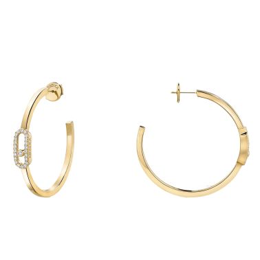 Créoles Messika Move Uno PM en or jaune et diamants