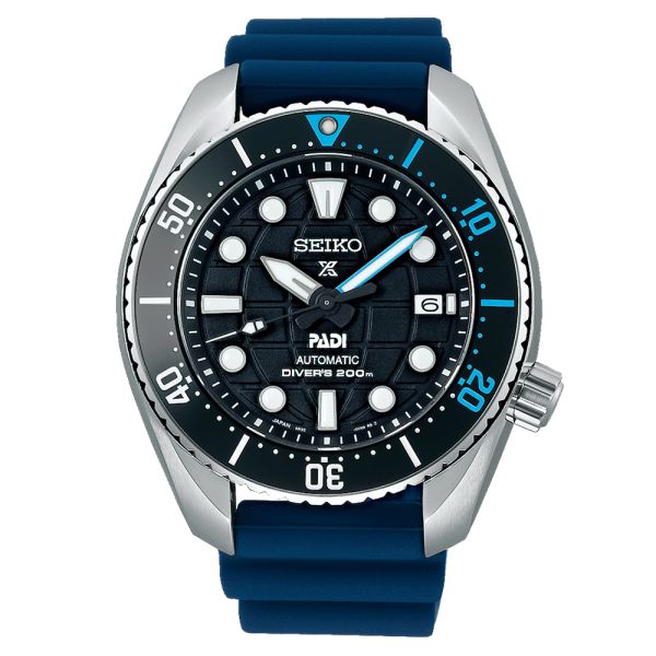 Montre Seiko Prospex Diver's King Sumo PADI automatique cadran noir bracelet silicone 45 mm