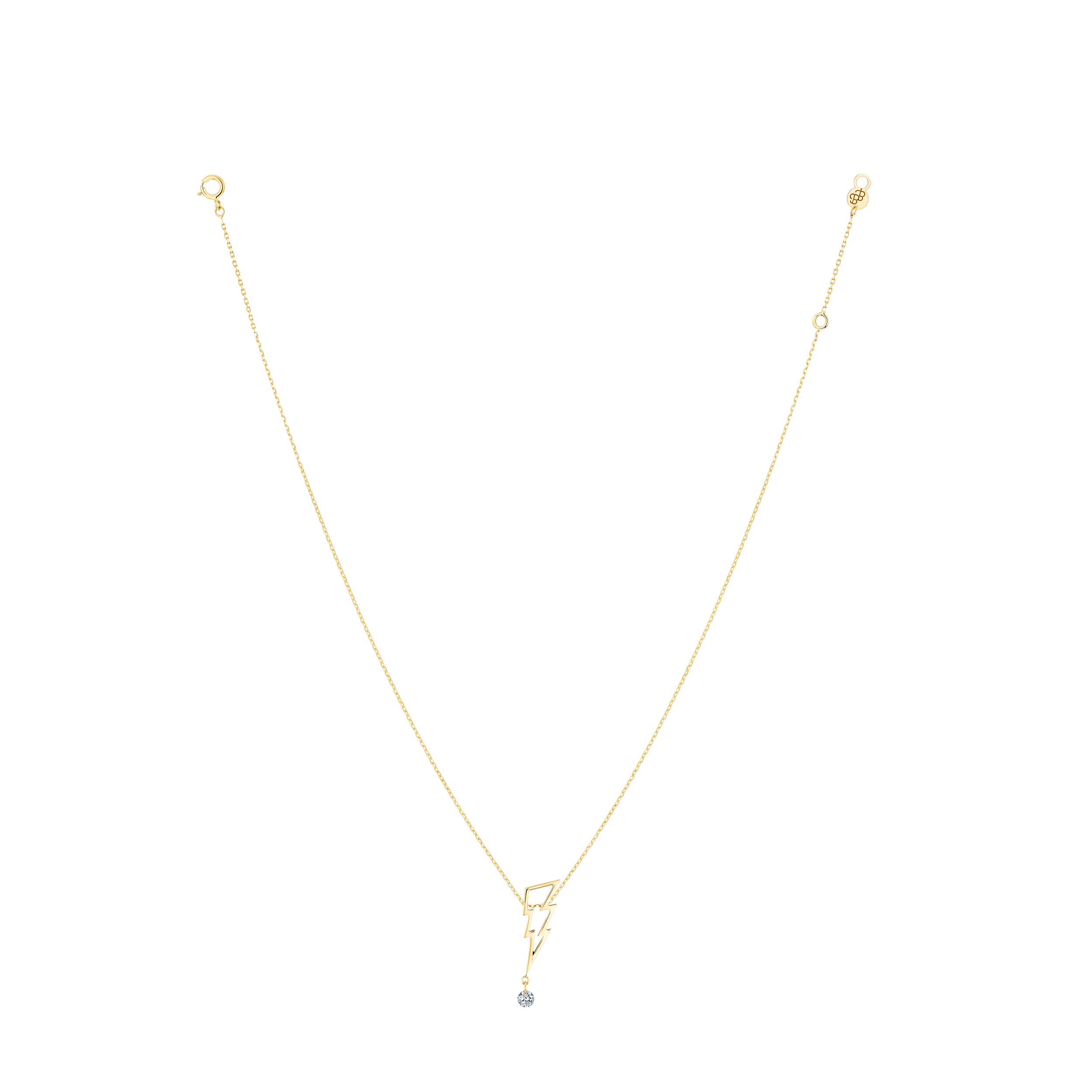 Collier La Brune et La Blonde Coup de Foudre en or jaune et diamant 0,07 carat CL0140YGDI