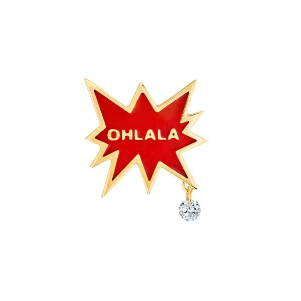 La Brune et La Blonde Ohlala pins in yellow gold and diamond BR00002YGDI