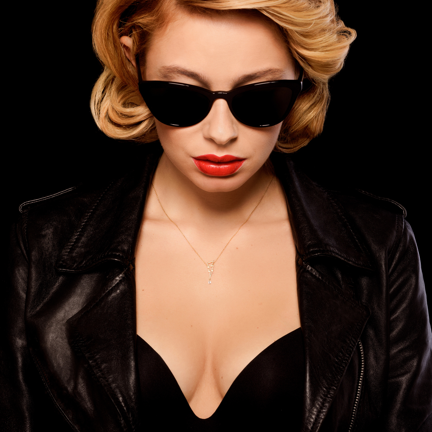 Collier La Brune et La Blonde Coup de Foudre en or jaune et diamant 0,07 carat CL0140YGDI