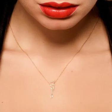 Collier La Brune et La Blonde Coup de Foudre en or jaune et diamant 0,12 carat CL0143YGDI