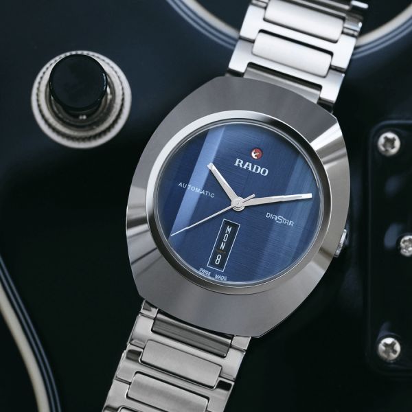 Montre Rado DiaStar Original automatique cadran bleu bracelet acier 38 mm R12160213