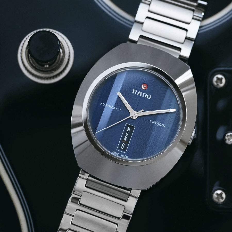 Montre Rado DiaStar Original automatique cadran bleu bracelet acier 38 mm R12160213