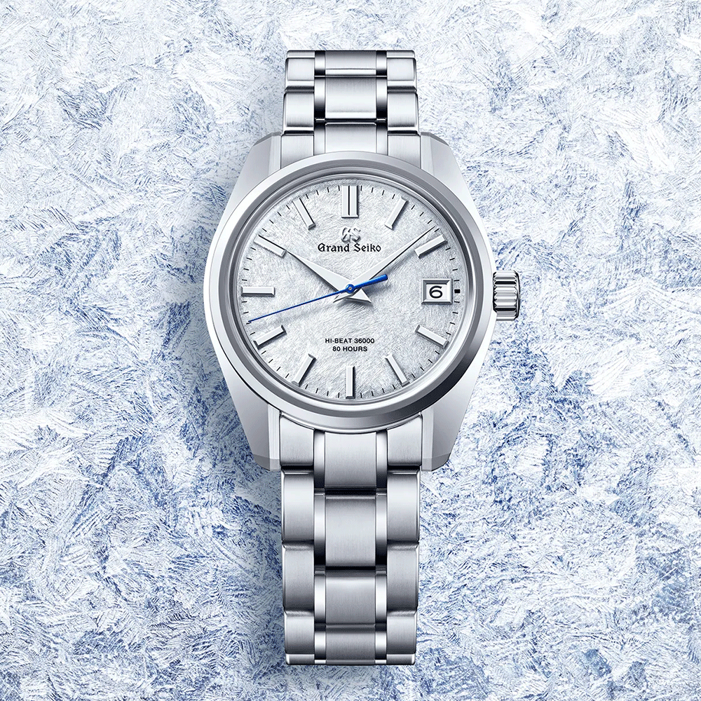 Montre Grand Seiko Heritage 44GS Ever-Brilliant Steel Hi-Beat automatique cadran bleu clair bracelet acier 40 mm