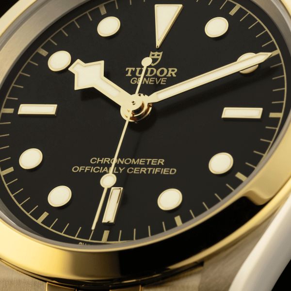 Montre Tudor Black Bay 41 S&G automatique cadran noir bracelet acier et or jaune 41 mm M79683-0001