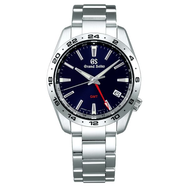 Montre Grand Seiko Sport Quartz GMT cadran bleu bracelet acier 39 mm