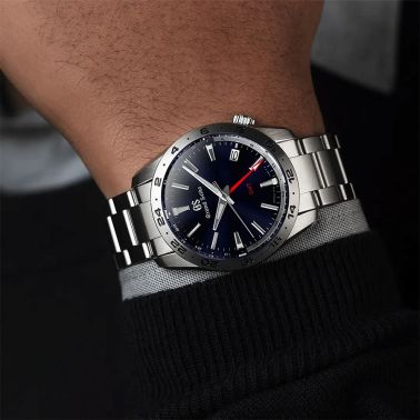Grand Seiko Sport Quartz GMT blue dial steel bracelet 39 mm