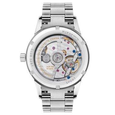 Montre NOMOS Club Sport Neomatik Polar automatique fond verre saphir cadran bleu polar bracelet acier 37 mm 750