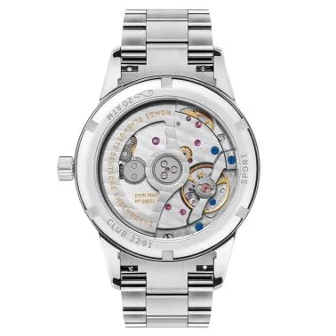 NOMOS Club Sport Neomatik Petrol automatic watch sapphire crystal back green dial petrol steel bracelet 37 mm