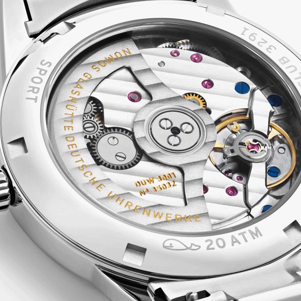 NOMOS Club Sport Neomatik Petrol watch with sapphire back 37 mm 746 Lepage