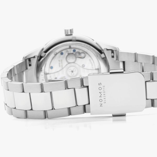 NOMOS Club Sport Neomatik Petrol automatic watch sapphire crystal back green dial petrol steel bracelet 37 mm
