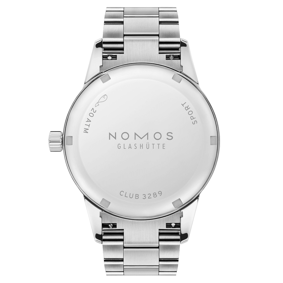 Montre NOMOS Club Sport Neomatik Petrol automatique fond acier cadran vert petrol bracelet acier 37 mm 745