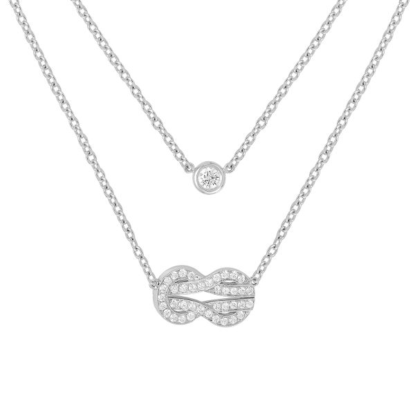 Fred Chance Infinie necklace medium model in 18k white gold and diamonds