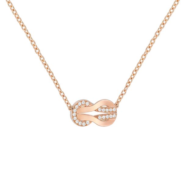 Fred Chance Infinie necklace medium model in 18k rose gold and diamonds