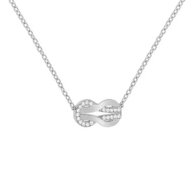Collier Fred Chance Infinie moyen modèle en or blanc et diamants 7B0222