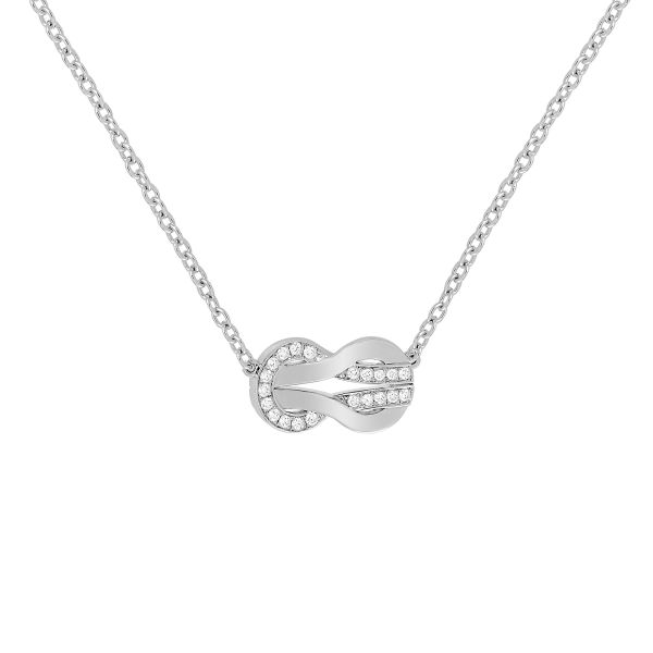 Collier Fred Chance Infinie moyen modèle en or blanc et diamants 7B0222