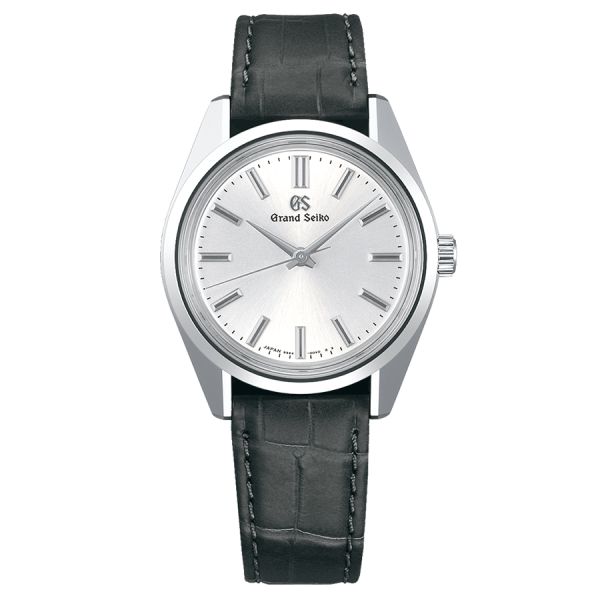 Montre Grand Seiko Heritage 44GS mécanique cadran argenté bracelet cuir 36,5 mm