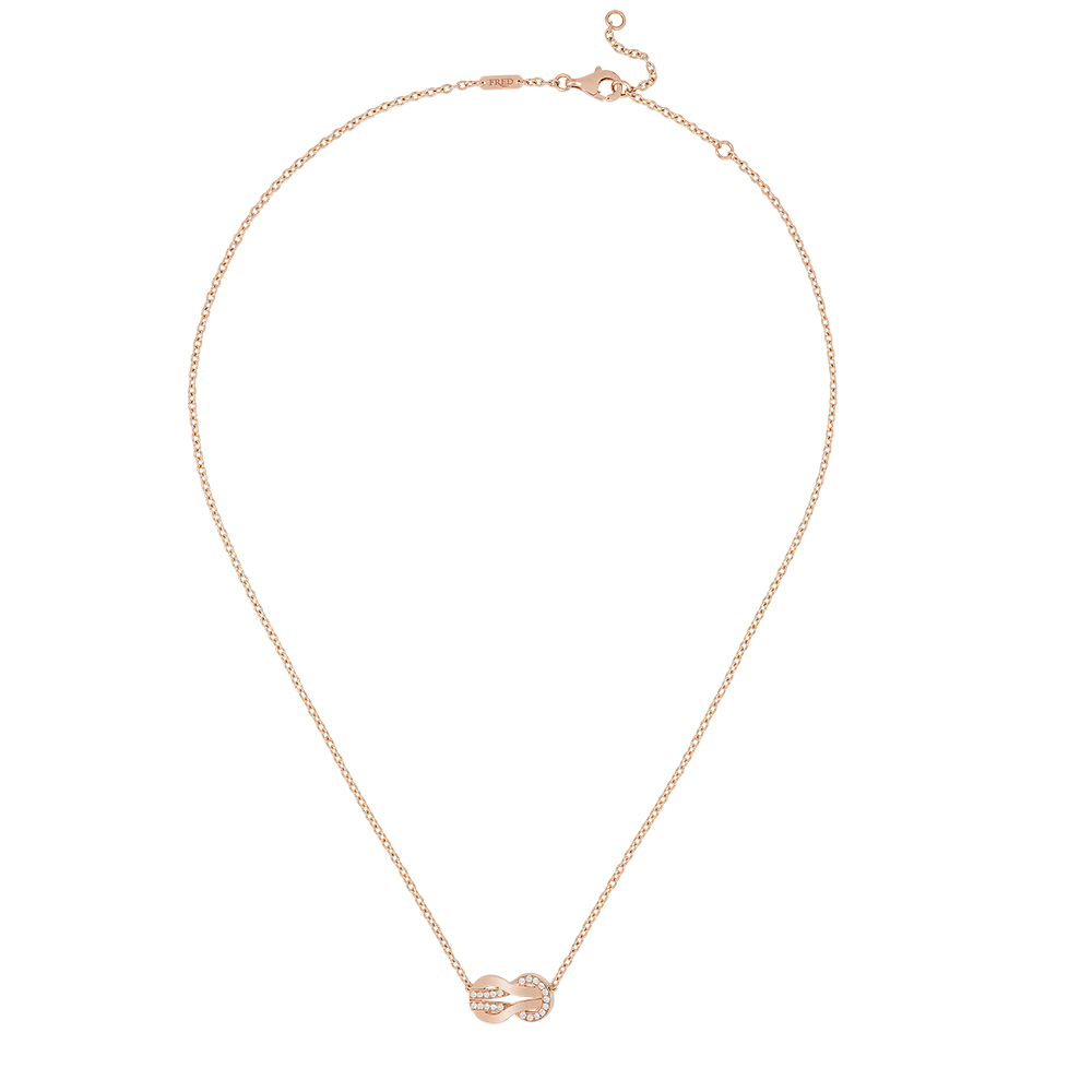Collier Fred Chance Infinie moyen modèle en or rose et diamants 7B0221