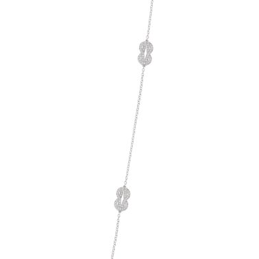 Sautoir Fred Chance Infinie moyen modèle en or blanc et diamants 7J0293