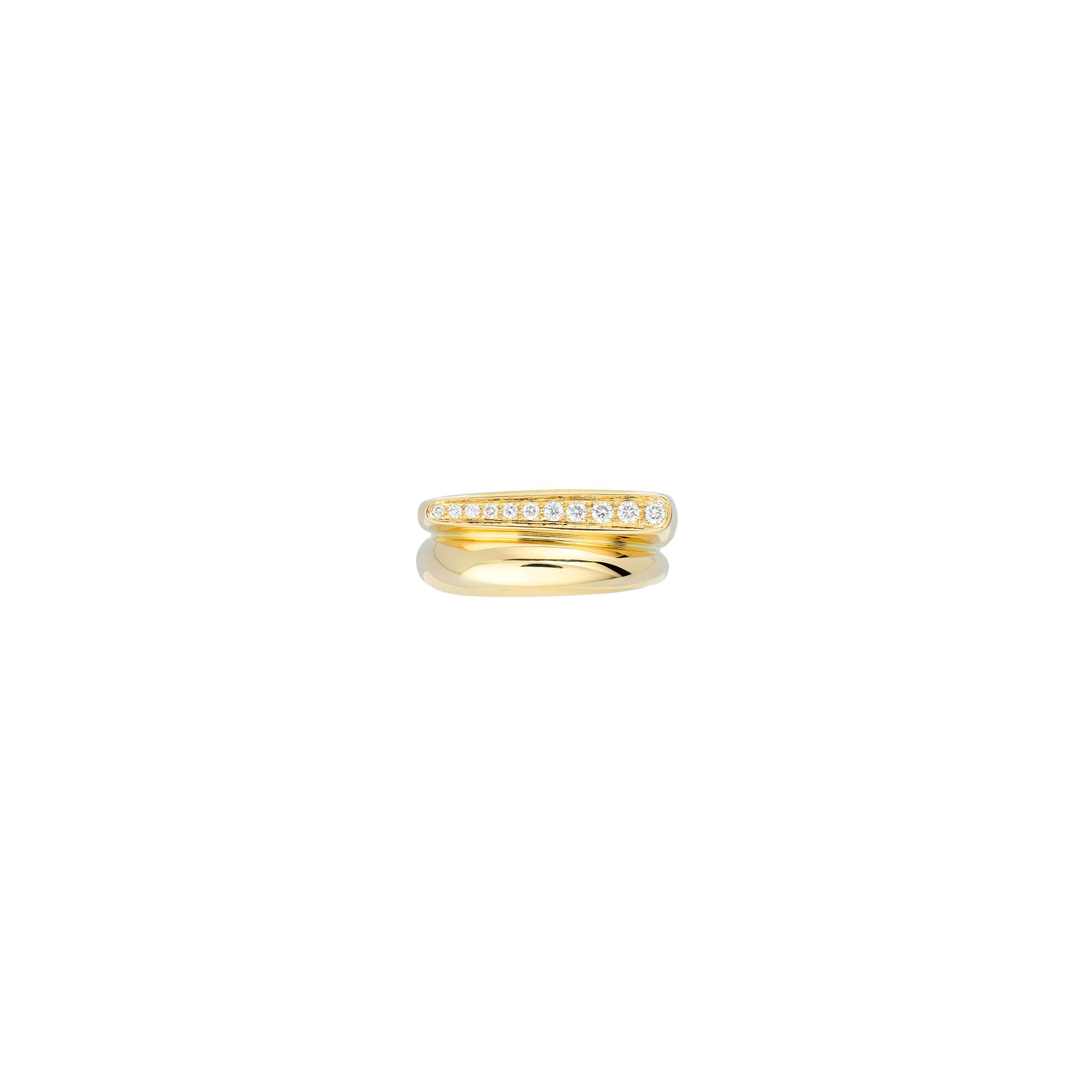 Bague Fred Success petit mod le en or jaune et diamants LEPAGE